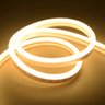 Kit 1 a 50 Metros Mangueira Fita Led Neon Flex Branco Quente 3000k + Rabicho:1 Metro 220v + Rabicho - 2
