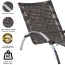 Ver imagem 4 de Espreguiçadeira em Alumínio e Fibra Sintética - Argila