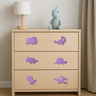 Kit 6 Puxadores de Gaveta Dinossauros – Diversas Cores:lilás - 7