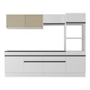 Ver imagem 5 de Armário Cozinha Completa Made Mp2181 Multimóveis + Brinde Jogo de Panelas Tramontina Branco/preto