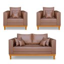 Ver imagem 1 de Kit 2 Poltrona + Sofa 2 Lugar Beny Corino Terracota Tefi Estofados
