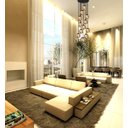 Ver imagem 2 de Pendente Moderno Preto 60cm Pé Direito Alto Sala Escada Arevo Iluminação 82p12 Vidro Fumê