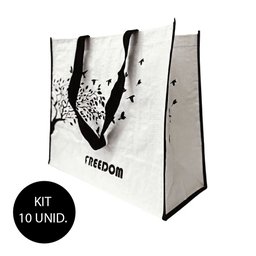 Bolsa Ecobag Kit 10 Unid. Ecologica Reutilizavel Sacola de Ombro Dobravel Compras Mercado - 2