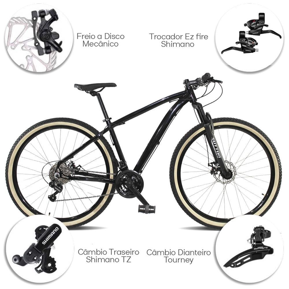 Bicicleta Aro 29 Câmbios e Trocador Shimano 21v Drais Clean Tamanho 21 - 3