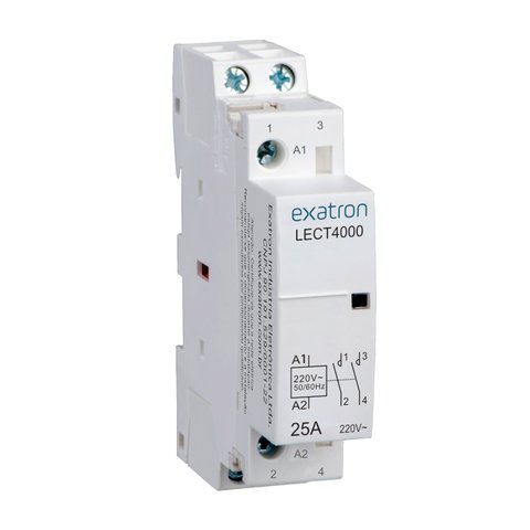 Chave Contator Modular Bipolar 25a 2nf 2 Polos Inverso 50/60HZ 220V Exatron