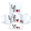 Ver imagem 1 de Kit com 1 Caneca de Porcelana e 1 Almofada Branca 30x30cm Personalizadas Profissões "letras"
