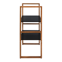 Ver mais imagens de Sapateira/estante Baixa de Madeira Nina Cor Natural com Prateleira Preta