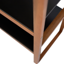 Ver imagem 4 de Sapateira/estante Baixa de Madeira Nina Cor Natural com Prateleira Preta