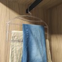 Ver imagem 2 de 12 Cabides Triplos para Calças Calceiro Transparente Closet Guarda Roupas Cinquetti