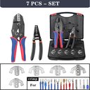 Ver imagem 1 de Conjunto de Ferramentas de Crimpagem Wozobuy - Crimper de Fio de Catraca - , Não Isolado - 7 Pcs
