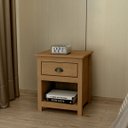 Ver imagem 1 de Mesa de Cabeceira 1 Gaveta Freijó Topázio Madeira Pinus - Finestra