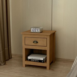 Mesa de Cabeceira 1 Gaveta Freijó Topázio Madeira Pinus - Finestra