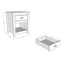 Ver imagem 4 de Mesa de Cabeceira 1 Gaveta Freijó Topázio Madeira Pinus - Finestra