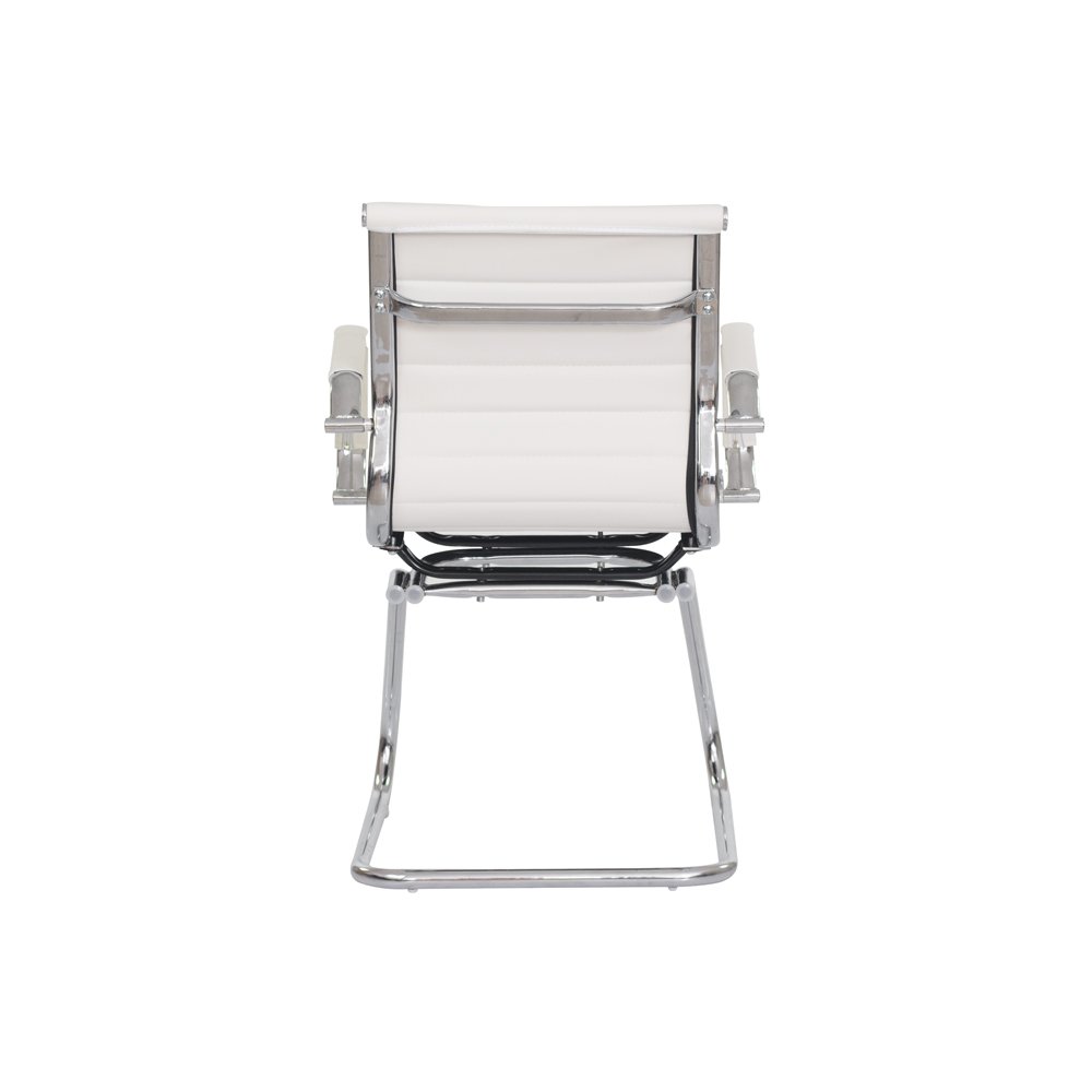 Kit 2 Cadeiras De Escritório Interlocutor Fixa Baixa Stripes Esteirinha Charles Eames Eiffel - 5