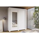 Ver imagem 1 de Guarda Roupa Casal 2 Portas (1 C/ Espelho) e 3 Gavetas Athena Branco - Acp