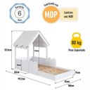 Ver imagem 3 de Cama Montessoriana Casinha com Colchão Incluso Branco