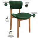 Ver imagem 3 de Mesa para Sala de Jantar Ourense com 06 Cadeiras Sala de Jantar Dara L02 Couríssimo Verde Musgo