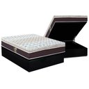 Ver imagem 1 de Cama Box Baú Casal: Colchão Molas Ensacadas Castor Pocket Class Híbrido + Base Black(138x188)