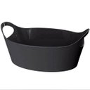 Ver imagem 4 de Kit 24 Cestos para Servir Batata Frita Porções Preto 28x12cm Restaurante Bar Lancheria Plus M Uz