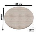 Ver imagem 5 de Mesa Ômega Ferro Branco 74cm (alt) Base X Tampo Mdp Redondo Castanheira 80cm (larg) X 2,50cm (alt)