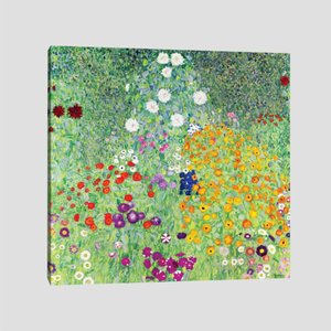 Quadro Klimt Bauerngarten Tela No Chassi 80X80Cm