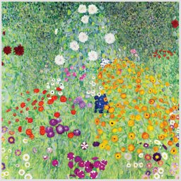 Quadro Klimt Bauerngarten Tela No Chassi 80X80Cm - 2