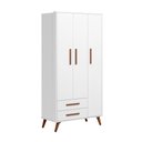 Ver imagem 4 de Quarto Bebe Infantil Q Encanto Berço Vira Cama e Guarda Roupas 3 Portas 2 Gavetas Retrô Qmovi