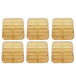 Kit 6 Petisqueiras Quadrada Bambu 20cm Class Home - 1