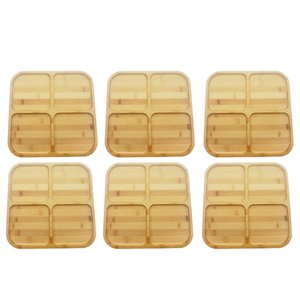 Kit 6 Petisqueiras Quadrada Bambu 20cm Class Home
