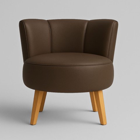 Poltrona Decor para Apartamento Sala Pequena Tecido Corano Base em Madeira Estrutura Reforçada