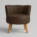 Ver imagem 1 de Poltrona Decor para Apartamento Sala Pequena Tecido Corano Base em Madeira Estrutura Reforçada