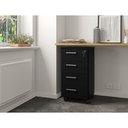 Ver imagem 2 de Gaveteiro Paris Multiuso Organizador com Rodinhas Escritório - Preto