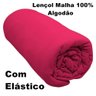 Lençol com Elástico King Portallar Malha 100% Algodão Liso Linha Casa Vermelho Fita - 3