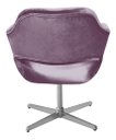 Ver imagem 3 de Poltrona Decorativa Zara Base Giratória Alumínio - Veludo Roxo
