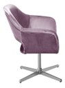Ver imagem 2 de Poltrona Decorativa Zara Base Giratória Alumínio - Veludo Roxo