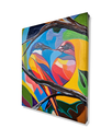 Ver imagem 4 de Mini Quadro Artesanal Decorativo com 2 Pássaros Pintado a Mão Medindo 30x25cm