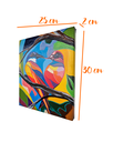 Ver imagem 7 de Mini Quadro Artesanal Decorativo com 2 Pássaros Pintado a Mão Medindo 30x25cm