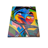 Mini Quadro Artesanal Decorativo com 2 Pássaros Pintado a Mão Medindo 30x25cm - 5