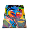 Ver imagem 5 de Mini Quadro Artesanal Decorativo com 2 Pássaros Pintado a Mão Medindo 30x25cm