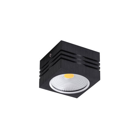 Spot de Sobrepor Nordecor Viena Led 10w Bivolt Preto 3000k Luz Amarela