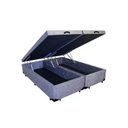 Ver imagem 1 de Cama Box Baú King Star Bipartido Acolchoes Suede Cinza 41x193x203