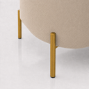 Ver imagem 6 de Sofá Namoradeira 2 Lugares Orgânico Sala Hall de Entrada Living 135cm Pé Dourado Maraú Linho Bege