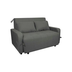 Sofá Cama Compacto 2 Lugares 1,38 Larg Amora New Matrix Cor:suede Cinza