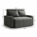 Ver imagem 6 de Sofá Cama Compacto 2 Lugares 1,38 Larg Amora New Matrix Cor:Suede Cinza