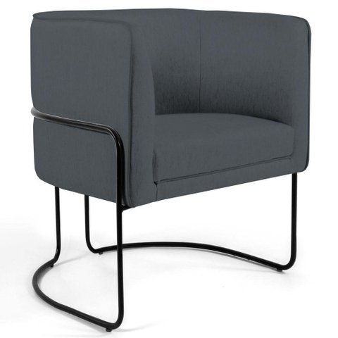 Poltrona Base Aço Betina C-03 Corano Cinza - Domi