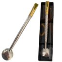 Ver imagem 1 de Bomba para Chimarrão em Inox Premium com Bocal Banhado a Ouro 24k