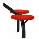 Ver imagem 5 de Mesa para Refeitório Fixa 4 Lugares MDP Branco de 25 mm - Assento Vermelho - 50302
