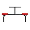 Ver imagem 6 de Mesa para Refeitório Fixa 4 Lugares MDP Branco de 25 mm - Assento Vermelho - 50302