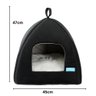 Cama Casa Toca Iglu Tenda Caminha Cabana para Cachorros e Gatos Pets 47cmx45cm - Duke & Dixie - 4