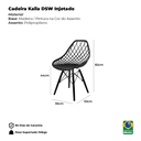 Ver imagem 6 de Kit 2 Cadeiras Kaila Preta Polipropileno para Sala de Jantar e Escritório